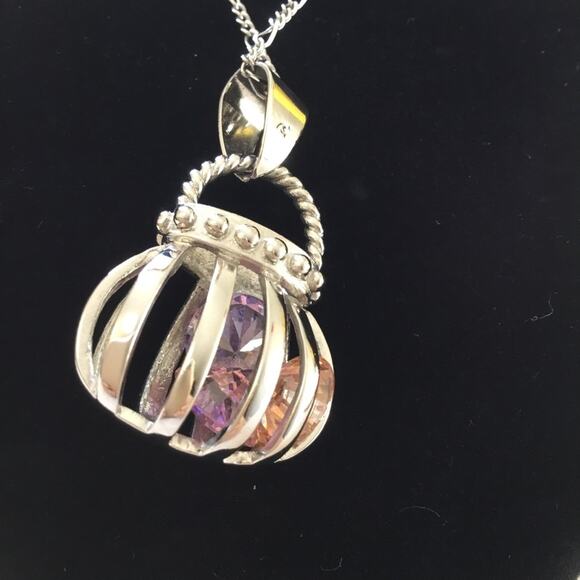 ShopeunoiaBoutique Jewelry - Adorable Purse with Crystals Necklace